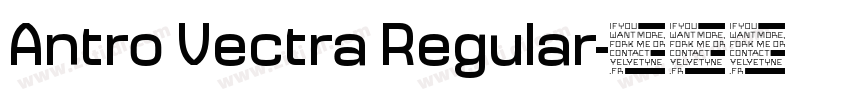 Antro Vectra Regular字体转换